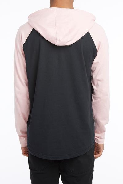 West49 Guys Contrast Henley Hooded Long Sleeve