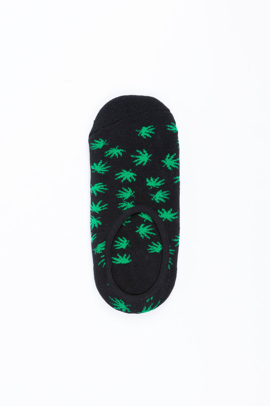 Guys Canabis Print Liner Socks