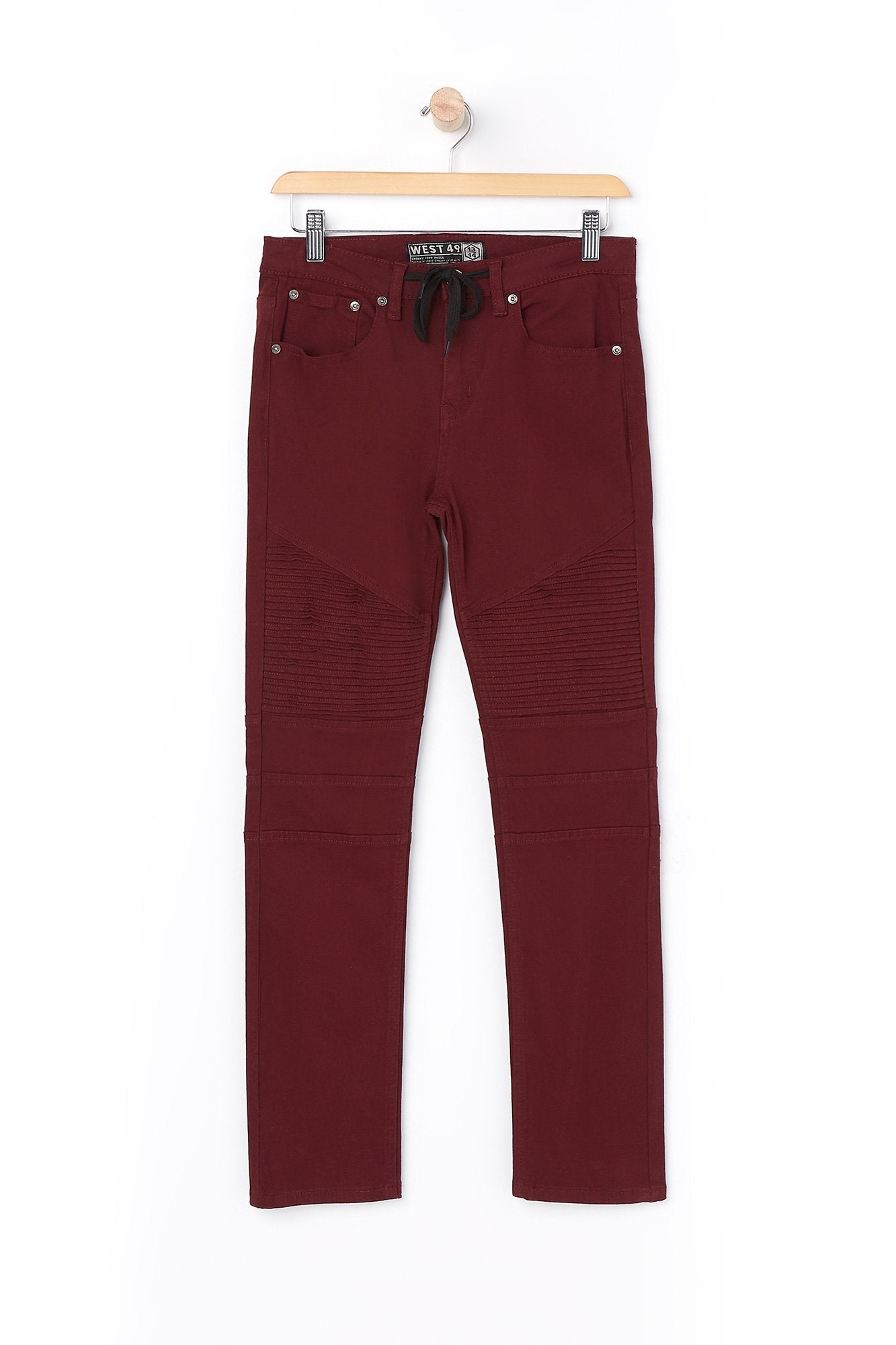 West 49 Youth Twill Moto Marsala Skinny Jeans