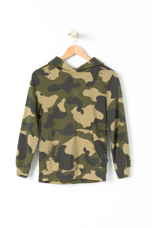 West49 Youth Destroyed Camouflage Hoodie