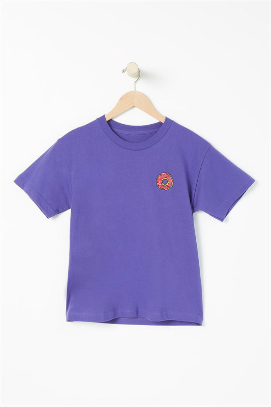 Youth Embroidered Simpsons' Donut Short Sleeve Tee
