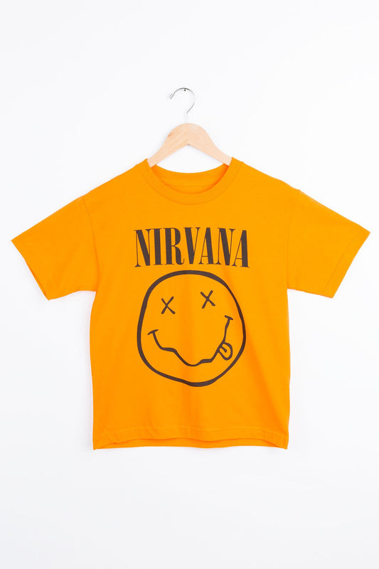 Youth Nirvana Orange Graphic Tee
