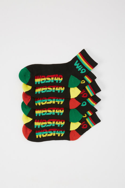 West49 Youth 6-Pack Rasta Socks