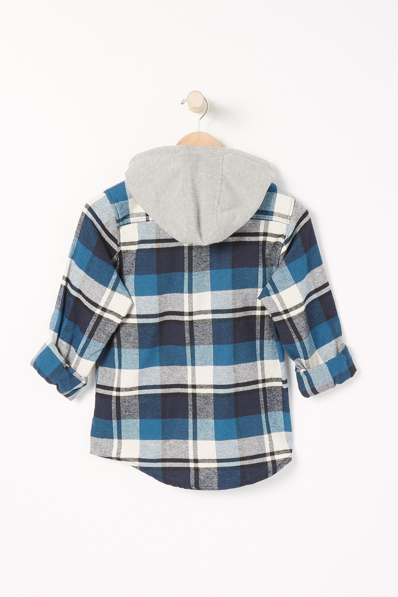 West49 Youth Fleece Hooded Flannel Shirt