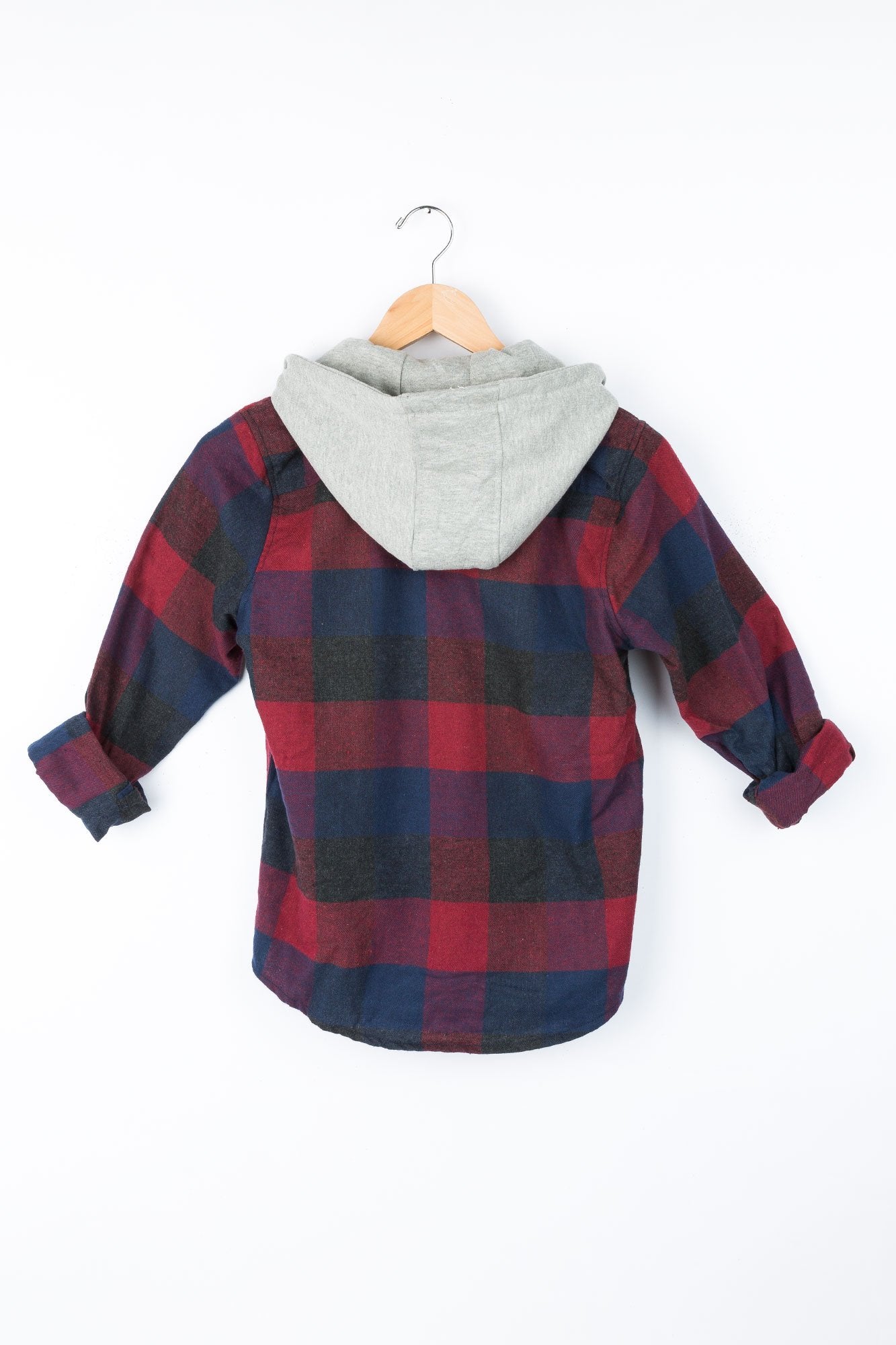 West49 Youth Fleece Hooded Flannel Shirt