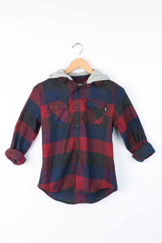 West49 Youth Fleece Hooded Flannel Shirt
